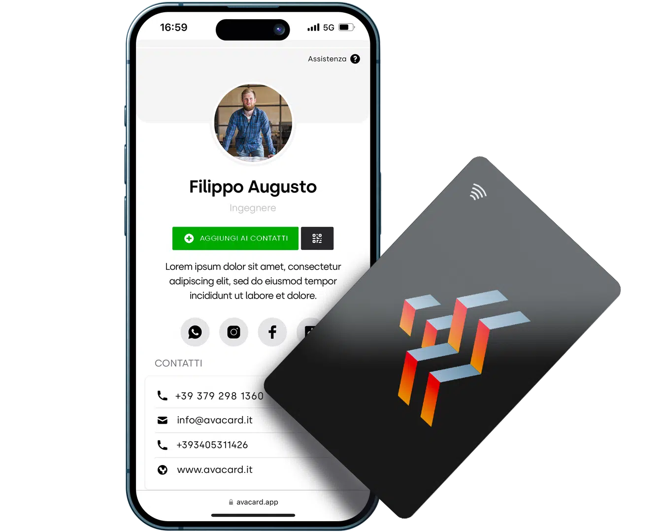 biglietto da visita per ingegnere