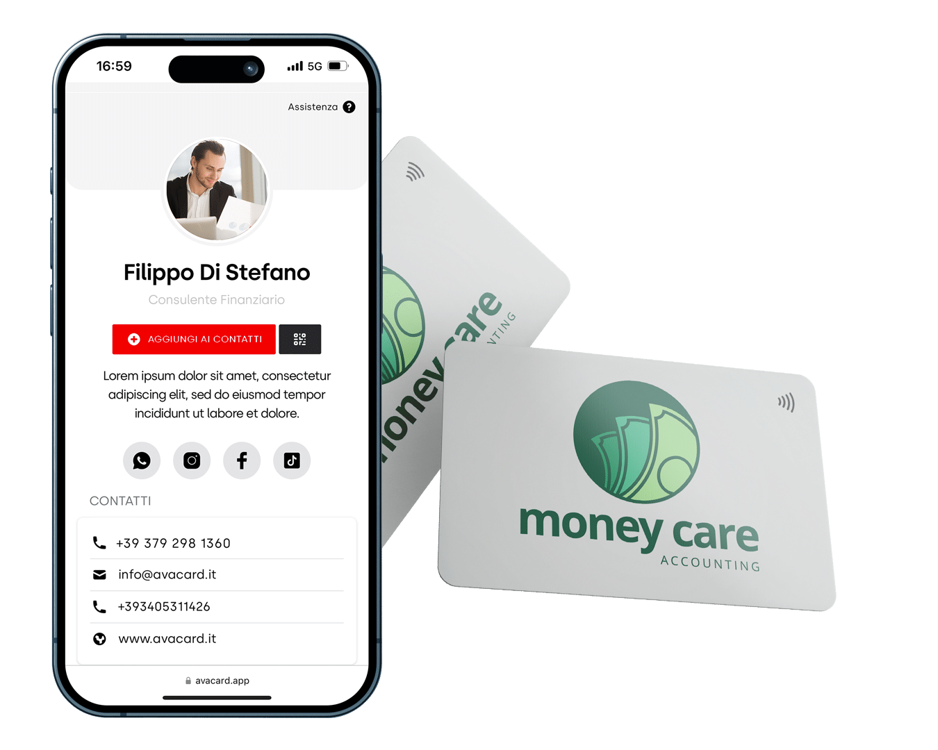 biglietto da visita per consulente finanziario