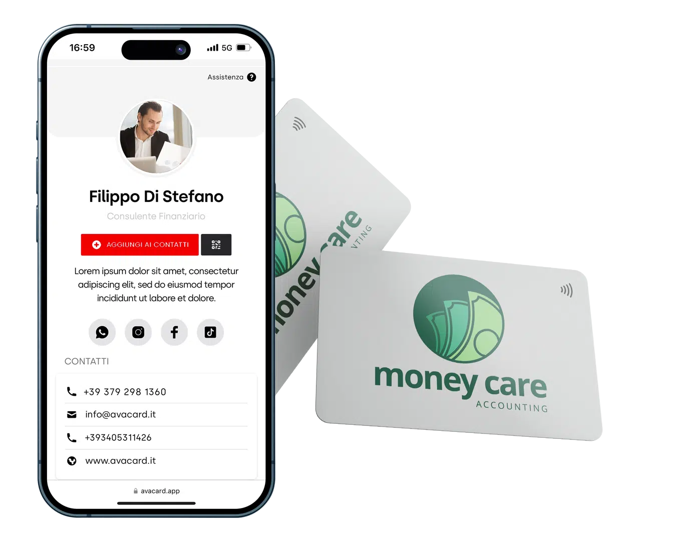 biglietto da visita per consulente finanziario
