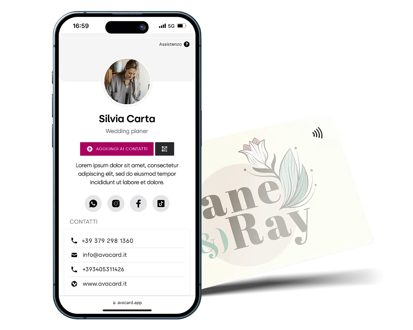 Biglietto da visita per Wdding Planner