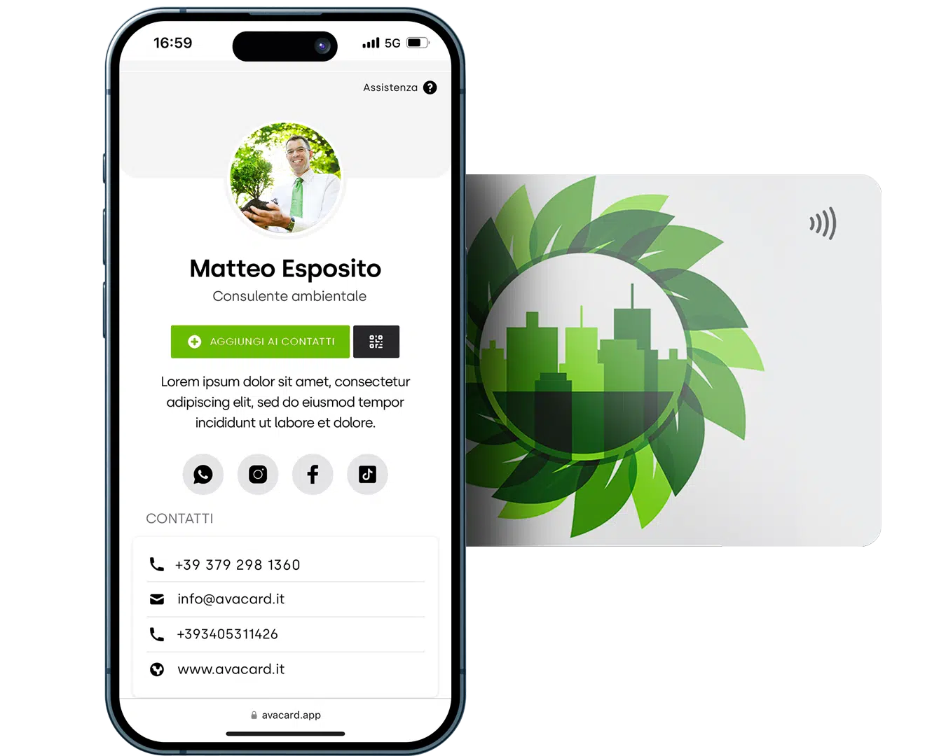 Biglietto da visita per consulente ambientale